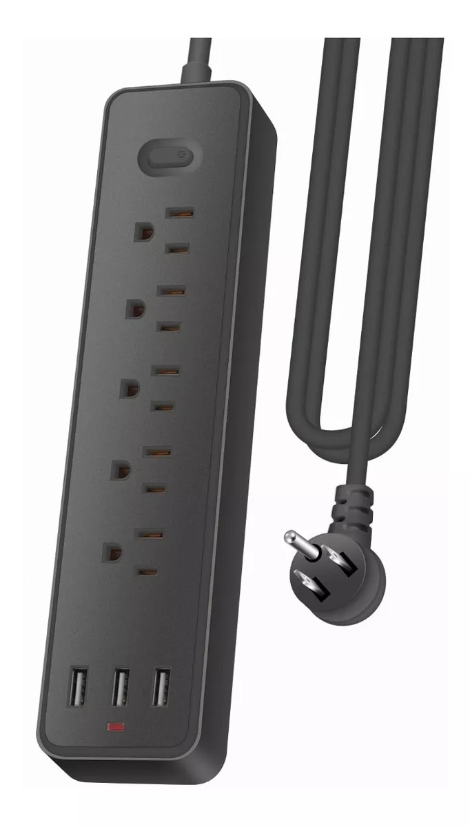 Regleta Multicontacto Premium Con 5 Salidas 3 Usb
