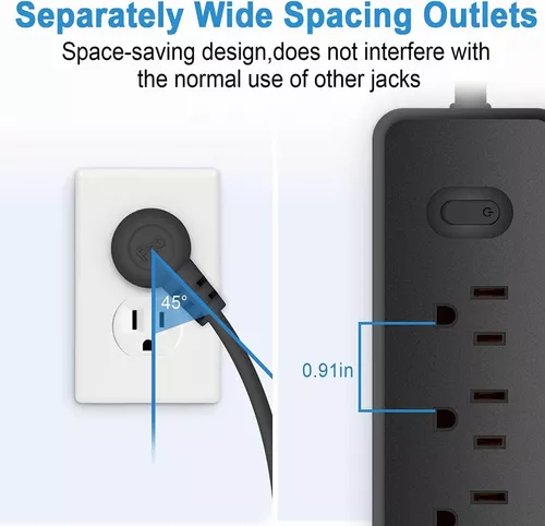 Regleta Multicontacto Premium Con 5 Salidas 3 Usb - Imagen 5